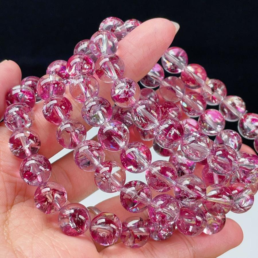 PROME 天然石 ピアニーフェニックスアイリスクォーツ（天然水晶 染色