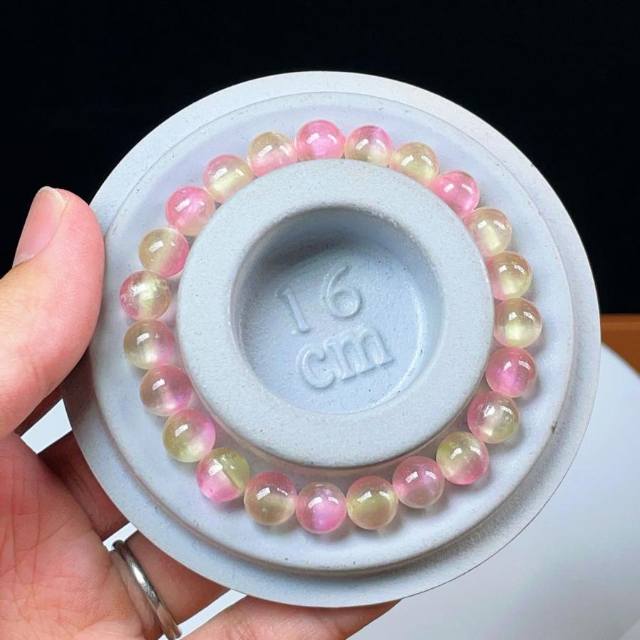 PROME 天然石 セレナイト 染色処理 8mm ブレスレット NO.P2093