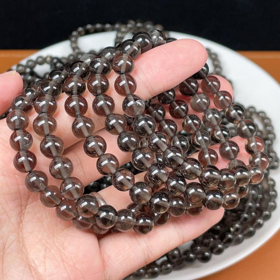 PROME 天然石 アイスオブシディアン (天然ガラス) 8mm ブレスレット NO