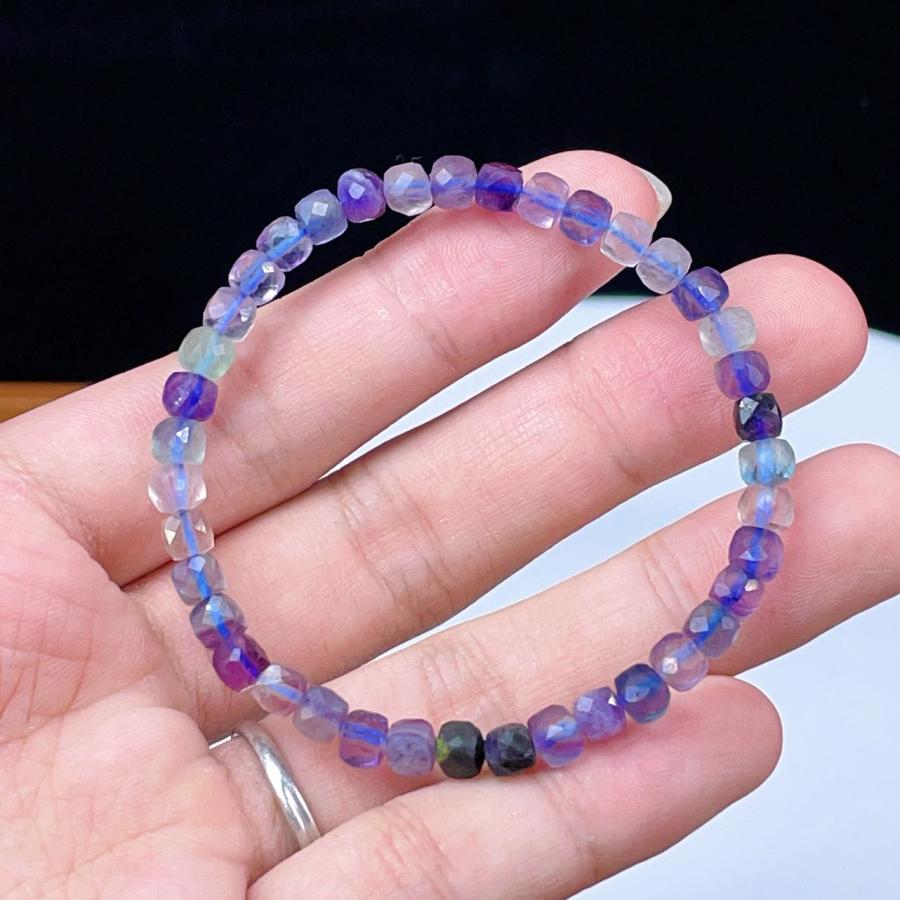 PROME 天然石 フローライト ブレスレット NO.P2112 : 天然石工場直売店 