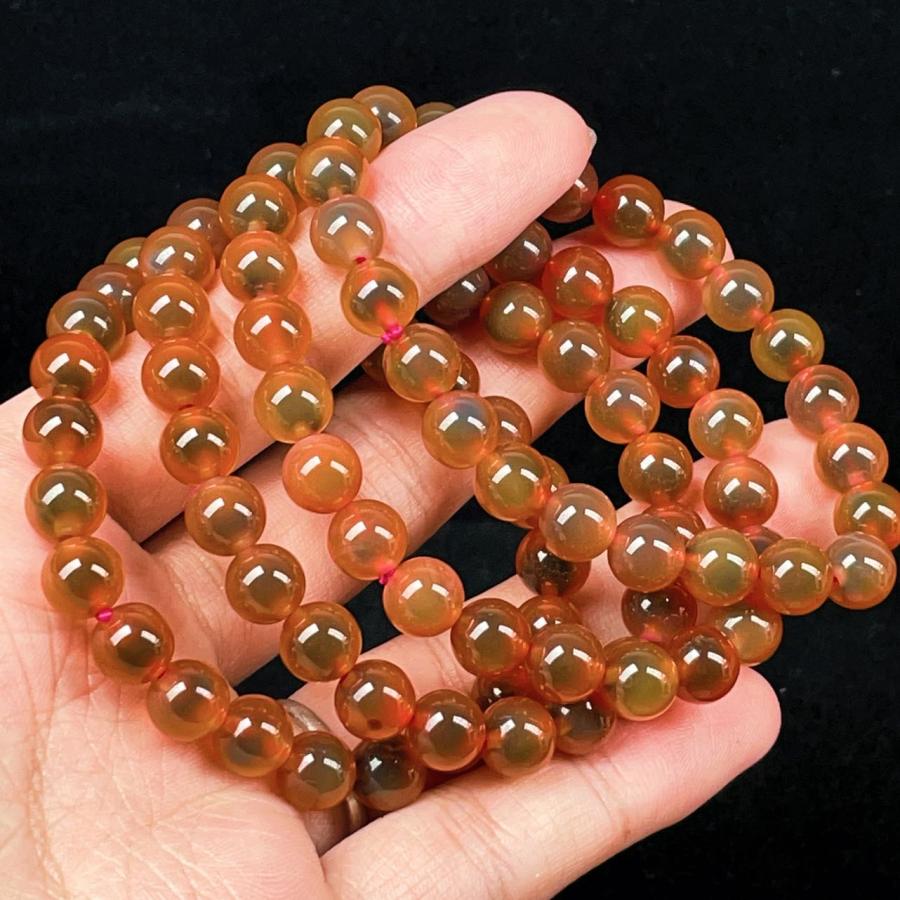 ❈tamago様 ご依頼品 ゴビ瑪瑙 ブレスレット PROME 天然石 蜜柑色 みかんいろ タピオカ ゴビ瑪瑙 加熱処理