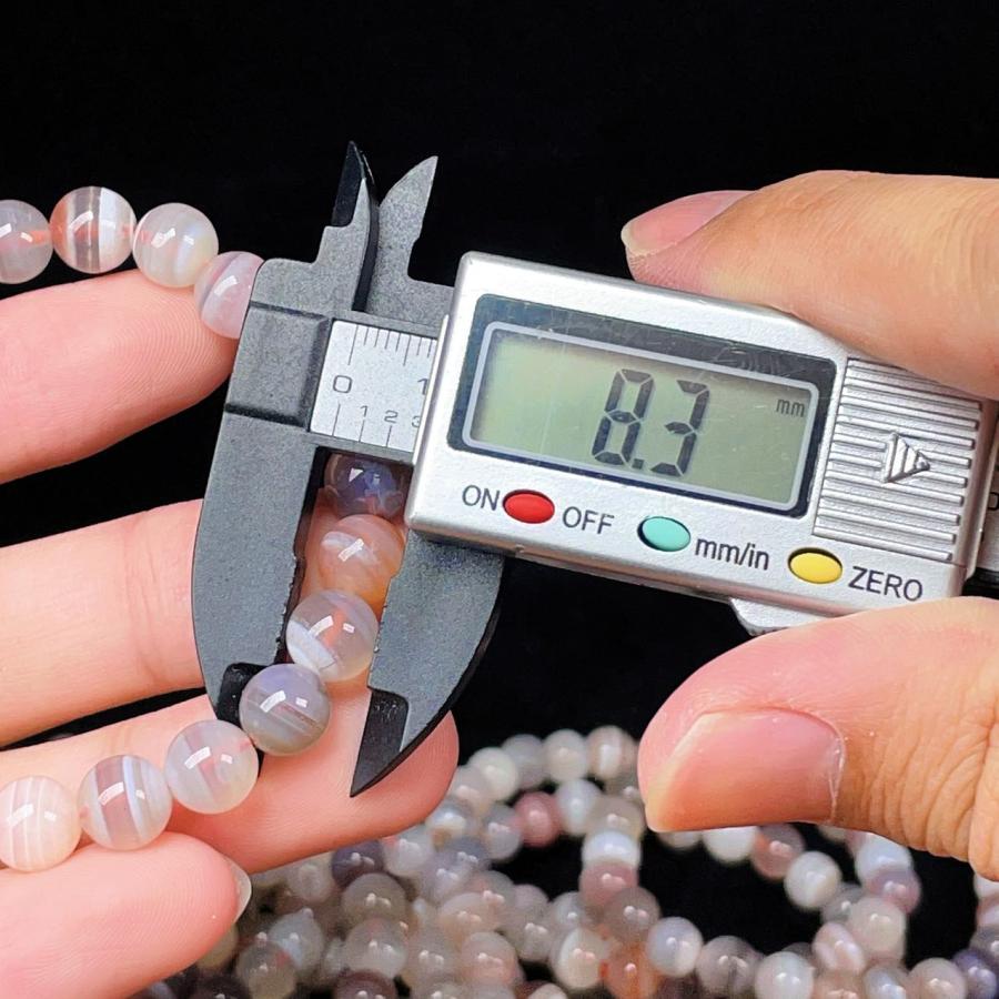 PROME 天然石 高品質 ペルシャアゲート ペルシャ湾瑪瑙 8-8.5mm NO