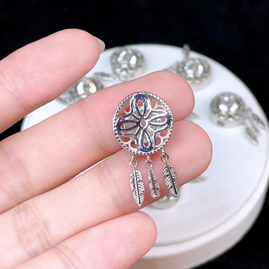 PROME 天然石 特別仕様品・水晶・貫通孔・白銅・パーツ【ネックレス 