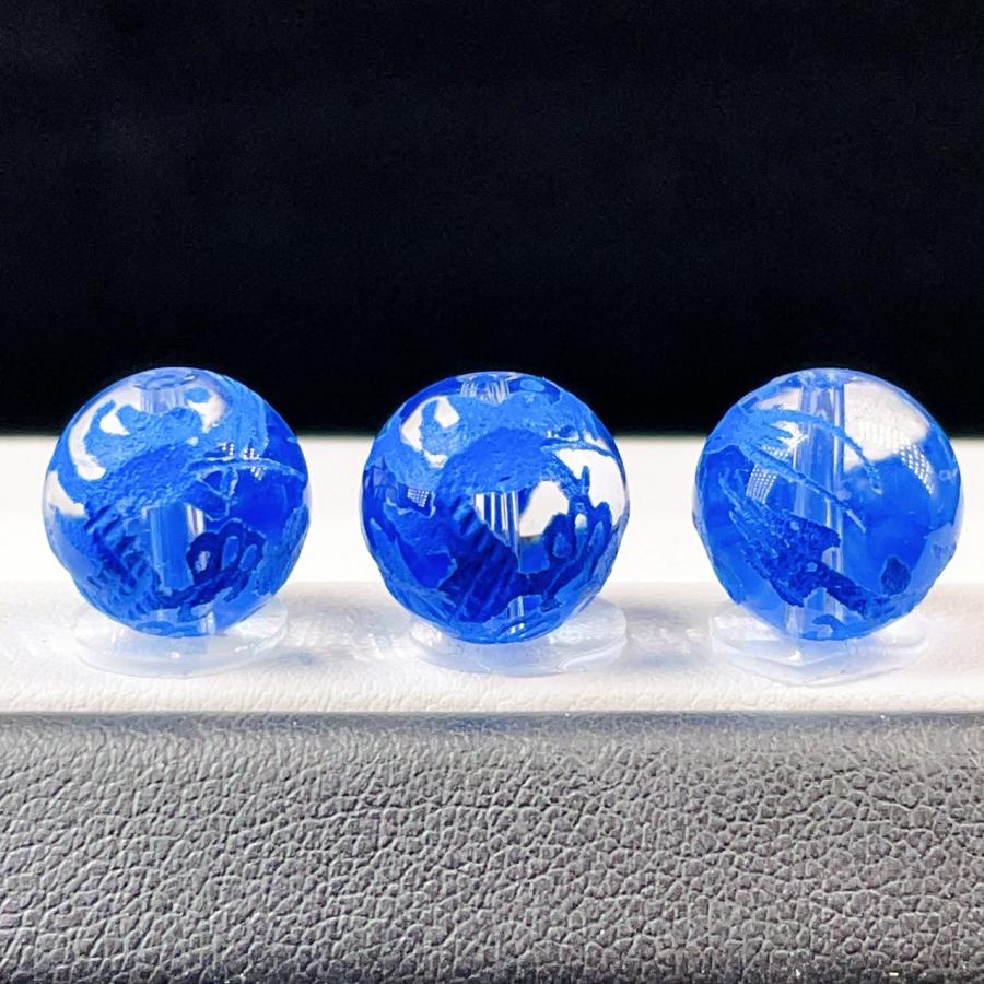 PROME・高品質・天然石 大人気・風水四神・水晶・青龍・12mm・貫通孔