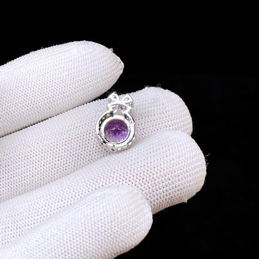 PROME 天然石 特別仕様品・アメジスト・白銅・ペンダントトップ