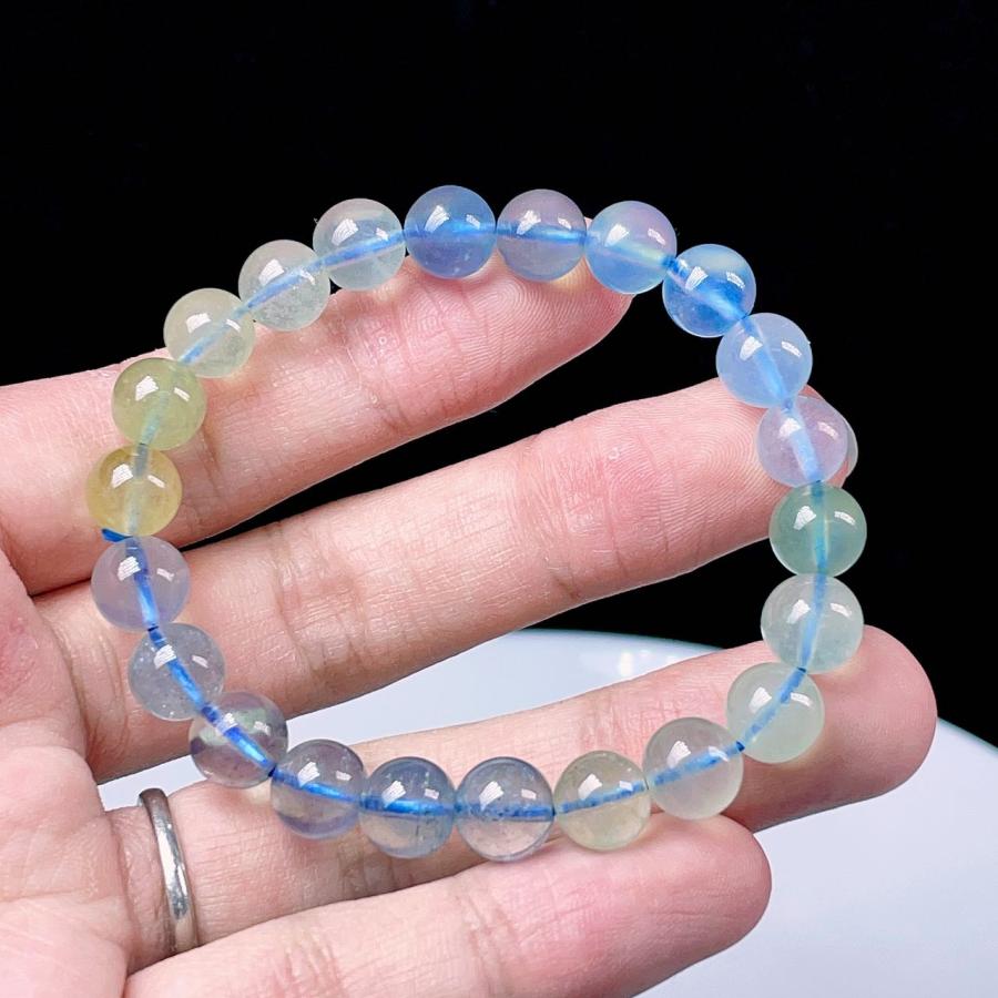 PROME 天然石 ミックスアクアマリン 8-9mm ブレスレット NO.P437 