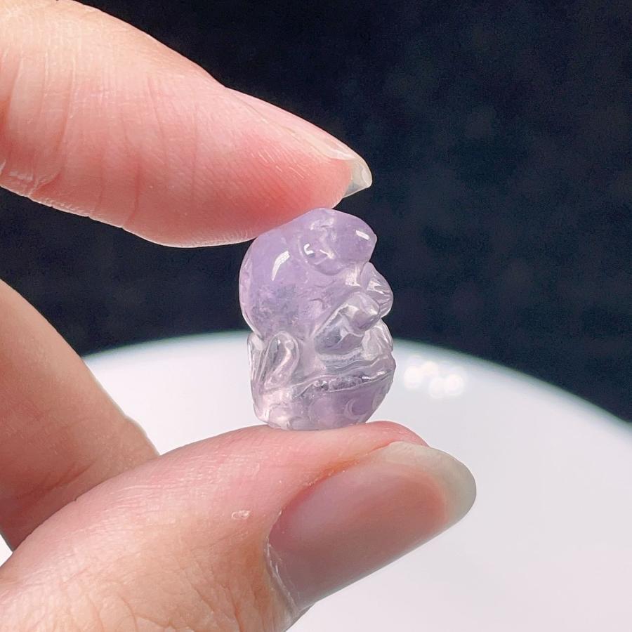 PROME 天然石 アメトリン 猫 竪穴 貫通孔 パーツ 手芸 NO.P799 