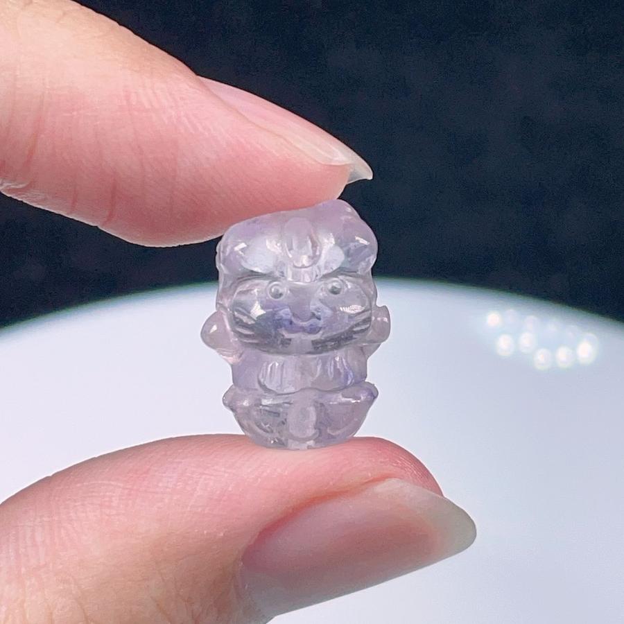 PROME 天然石 アメトリン 猫 貫通穴 パーツ 手芸 NO.P83 : 天然石工場 