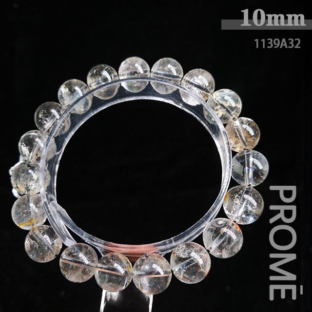 Prome 天然石 エレスチャル水晶 10mm ブレスレット No S1521 A レディース メンズ アクセサリー ハンドメイド 待望