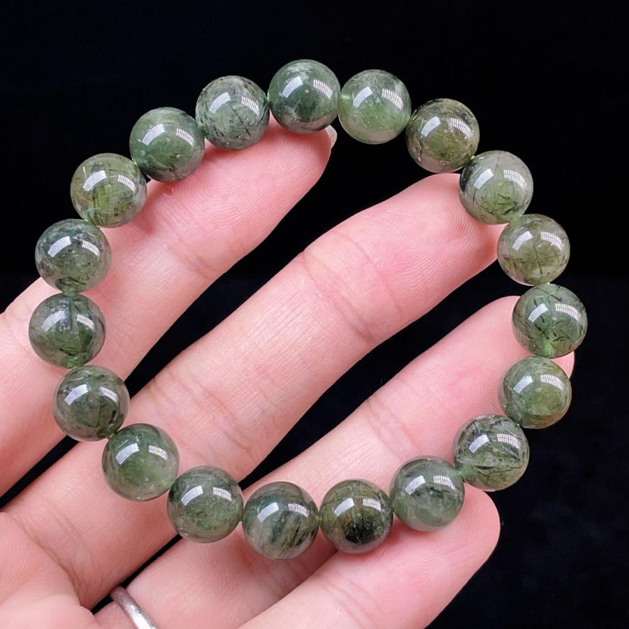 グリーンルチルクォーツ/緑針水晶ブレスレット