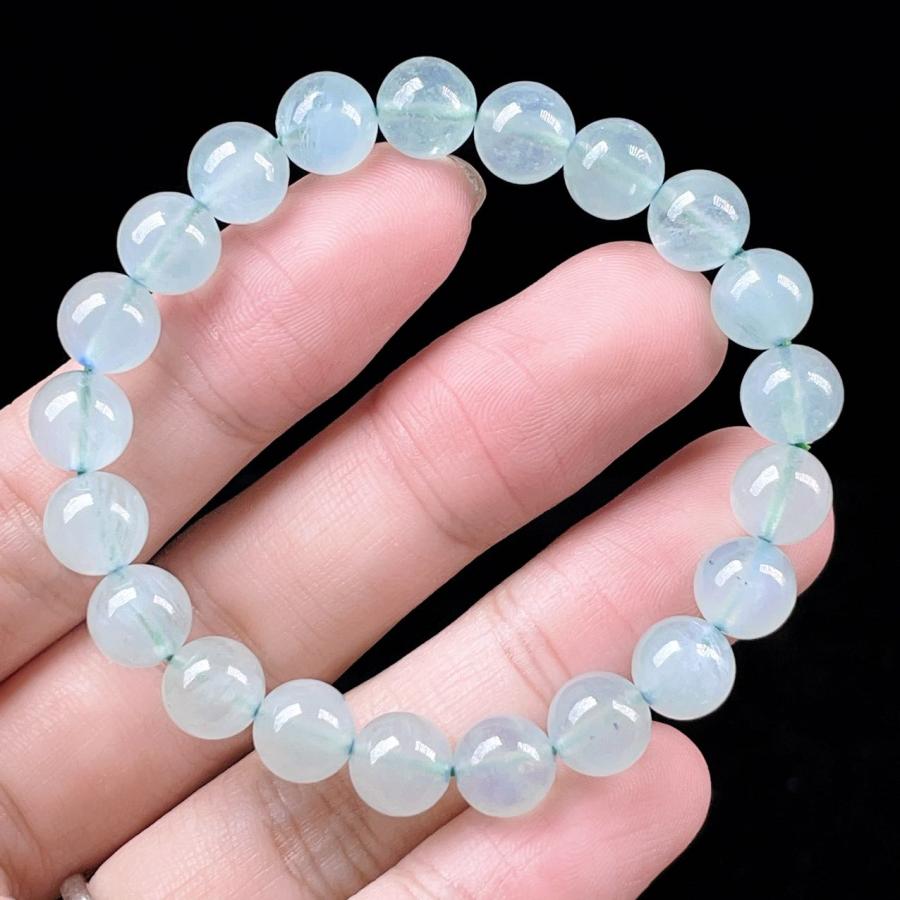 【１点物】非加熱！希少高品質◇ヒマラヤ産 ✨アクアマリン　11mm　ブレスレット ヒマラヤ産アクアマリン・ブレスレット – kuwa works