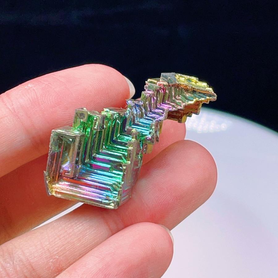PROME 天然石 一点物 ビスマス結晶 人工結晶 天国への階段 虹色の階段