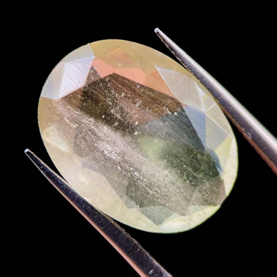 リビアングラス 大き目クリストバライト入り 希少リビアングラス クリストバライト入 ブレスレット 約11.5mm ③