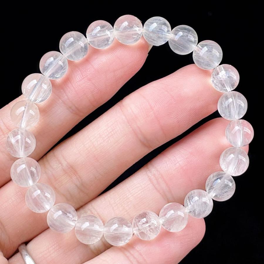 ⭕️天然石 希少価値！フローライト ブレスレット PROME 天然石 一点物 ニードルインフローライト ブレスレット