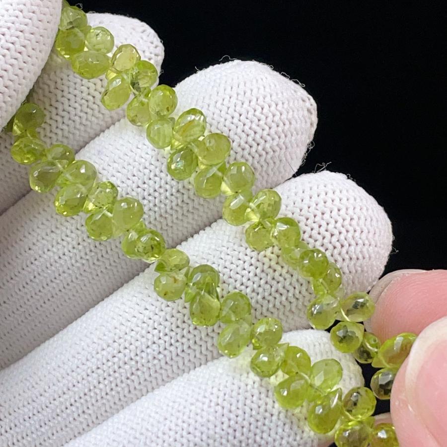 PROME 天然石 一点物 インドビーズ・ペリドット・ミャンマー産  
