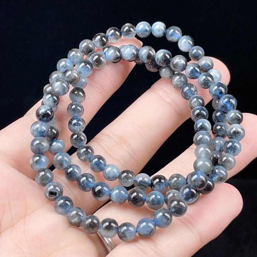 PROME 天然石 一点物 ブラックスターアクアマリン・ブラックシラー