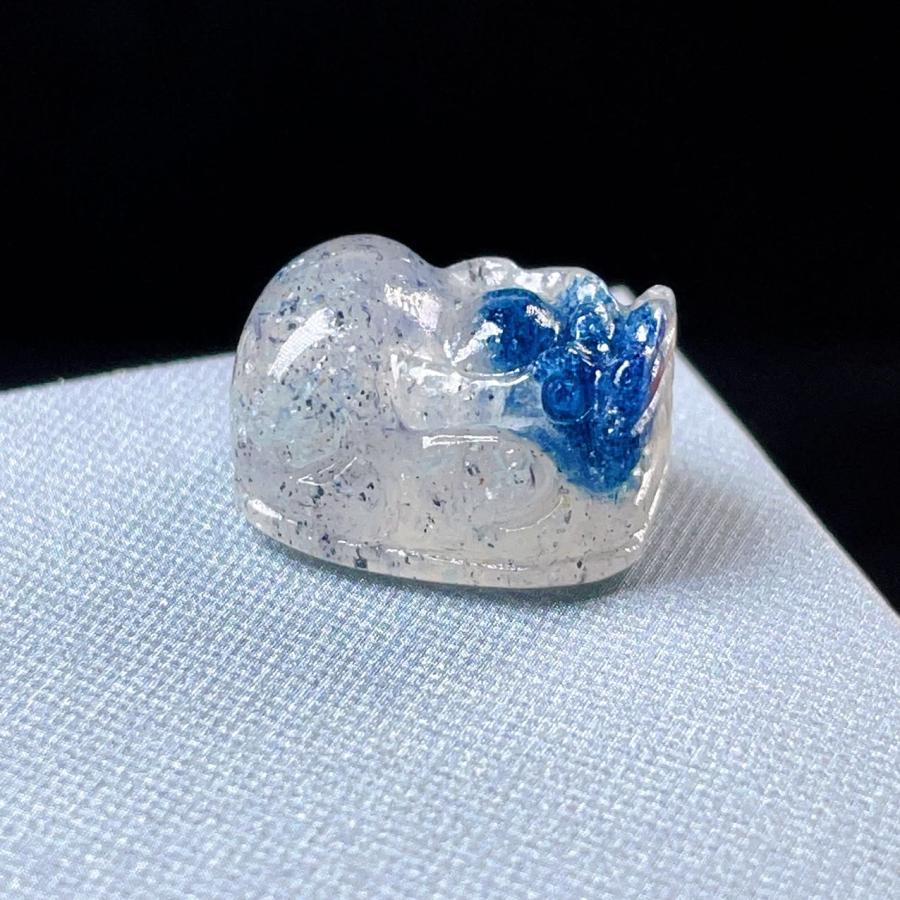 No.13 天然石 お守り リング アイオライト キューブカット