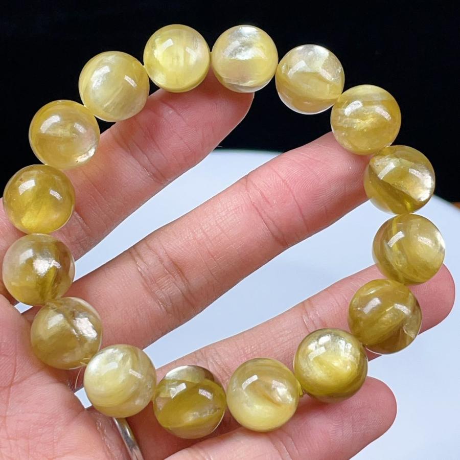 PROME 天然石 一点物 ゴールデンマイカ ブレスレット NO.V2823 