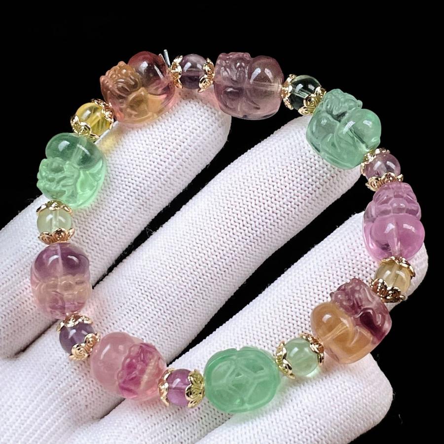 PROME 天然石 一点物 特別仕様品・バイカラーフローライト・貔貅