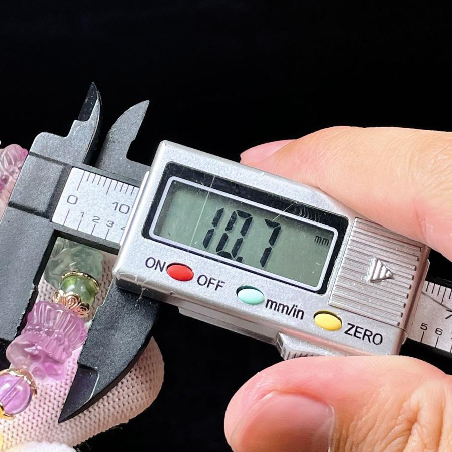 PROME 天然石 一点物 特別仕様品・バイカラーフローライト・双頭蓮 