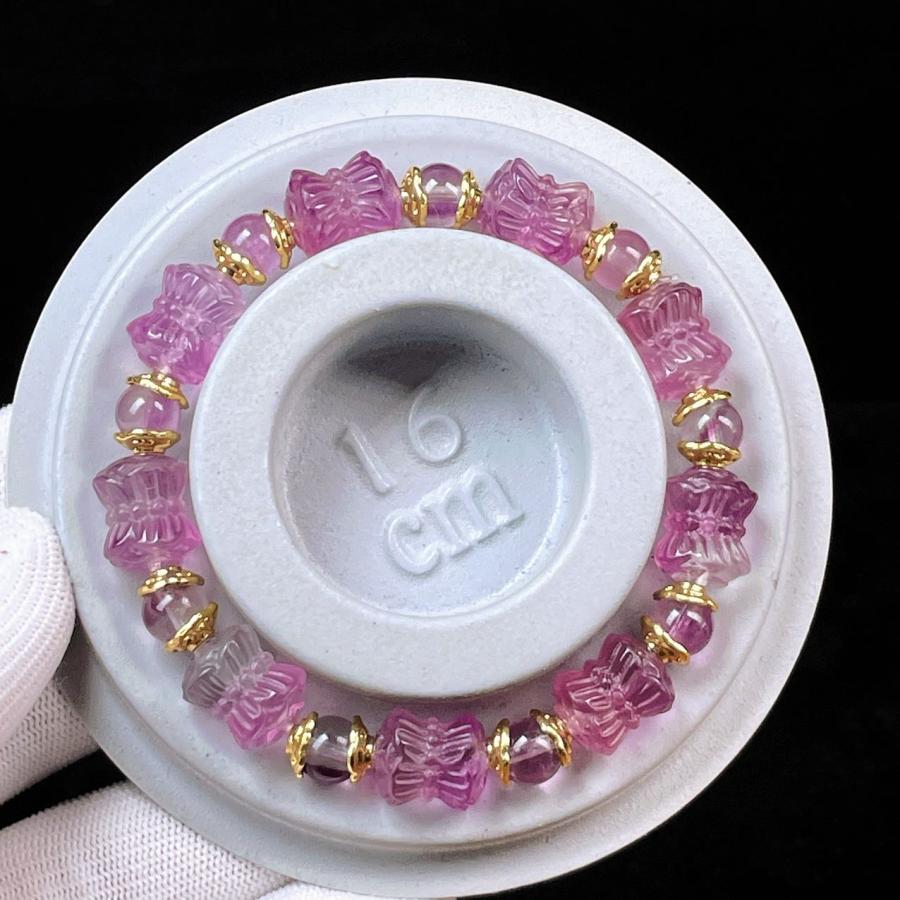 PROME 天然石 一点物 特別仕様品・バイカラーフローライト・双頭蓮
