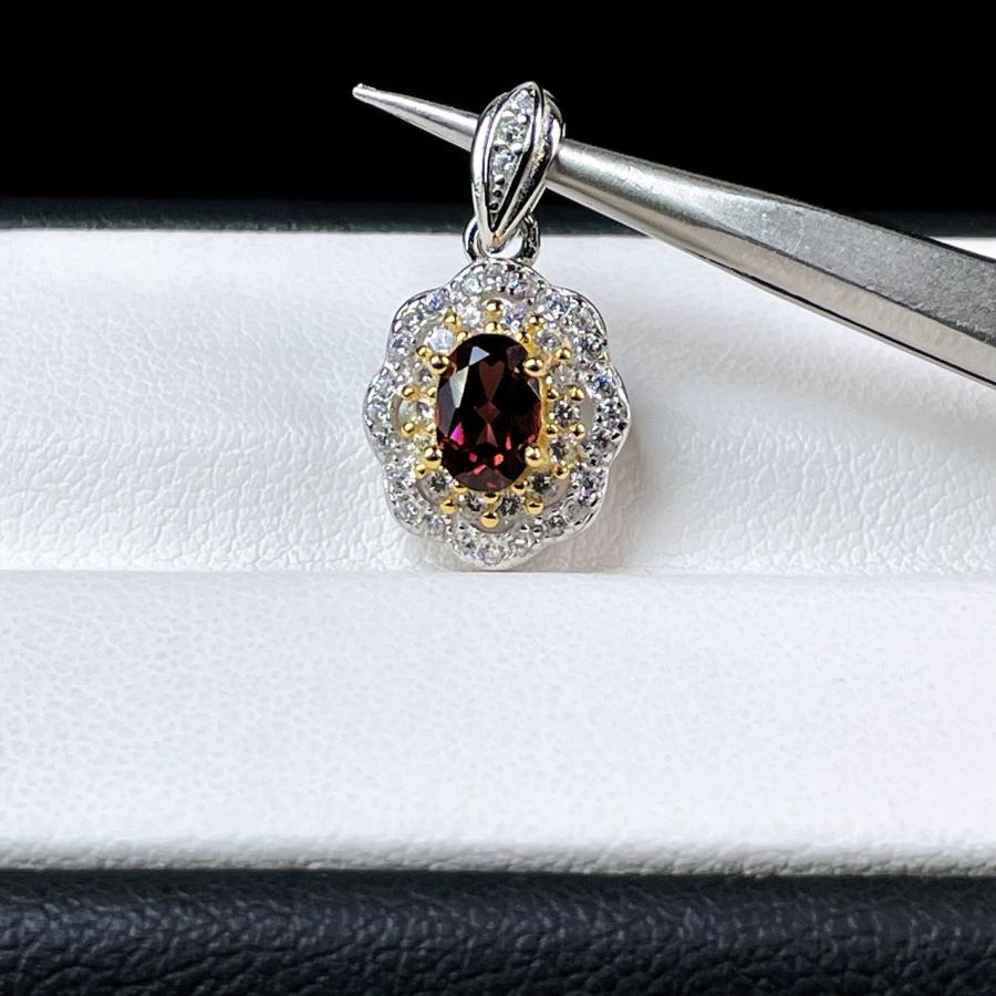 PROME・PREMIUM 天然石 一点物・特別仕様品・ガーネット・ペンダント 