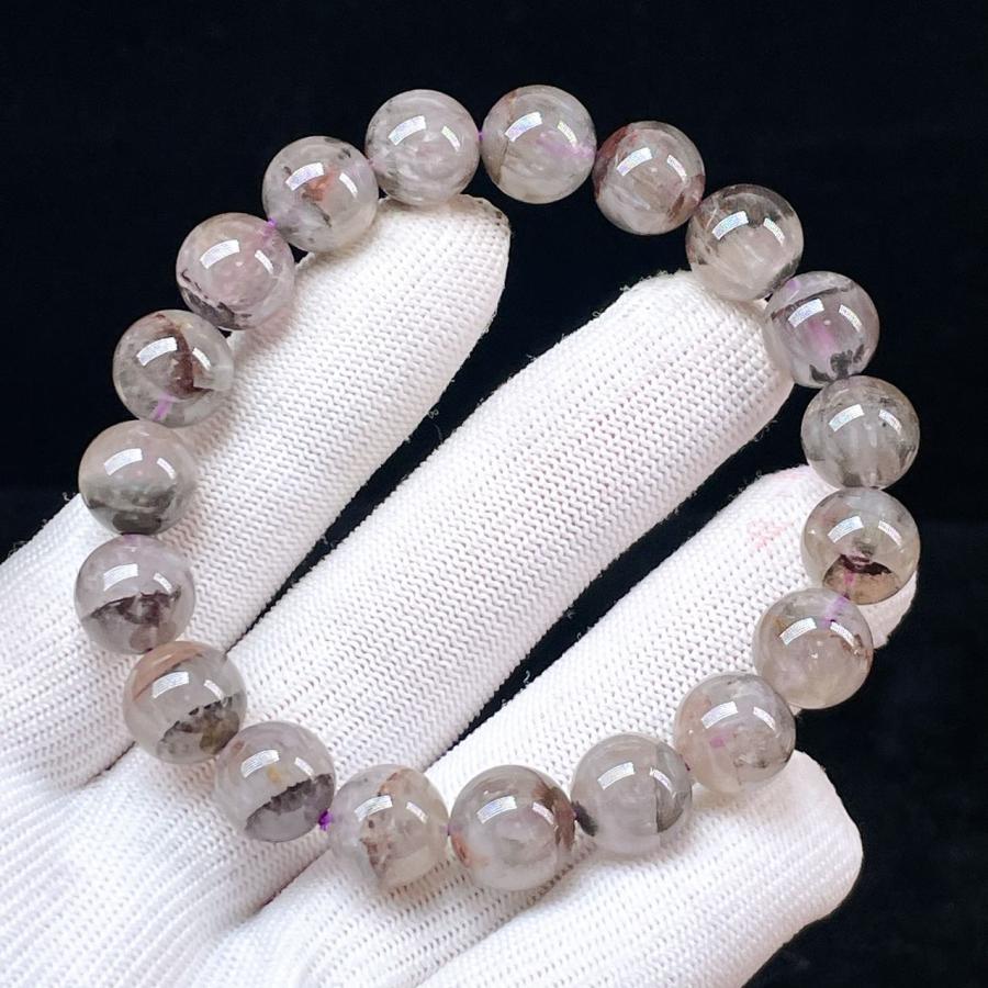 PROME 天然石 一点物 ブラックオーラライト23・力ナダ産 ブレスレット  