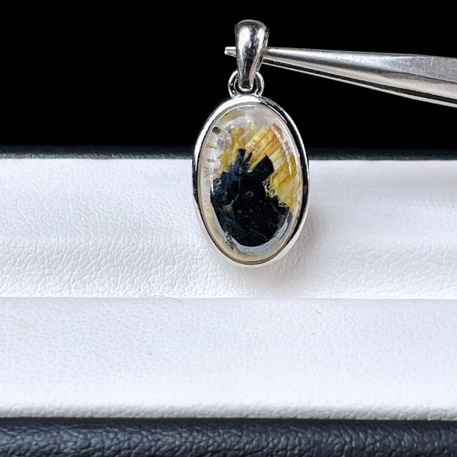 太陽ルチルペンダント PROME 天然石 一点物・特別仕様品・太陽放射ルチル・ゴールドルチル