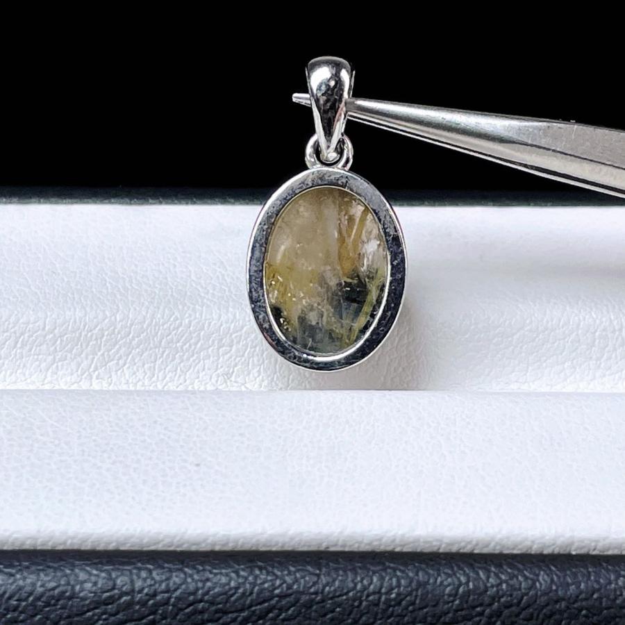 【極上品】ゴールドルチル　ペンダントトップ　S925 太陽放射ルチル PROME 天然石 一点物・特別仕様品・太陽放射ルチル・ゴールド