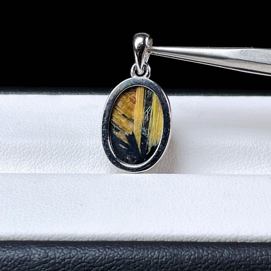 太陽放射ルチルクォーツ　ペンダントトップ PROME 天然石 一点物・特別仕様品・太陽放射ルチル・ゴールドルチル