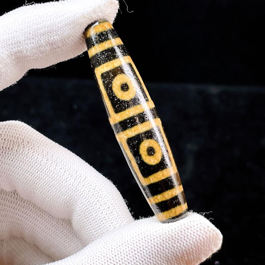 天珠 天然石 御守り ネックレス【雙 観音天珠】チベット 馬蹄痕 ルチル