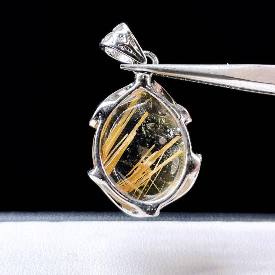 PROME 天然石 一点物・特別仕様品・ゴールドルチルクォーツ・針入り
