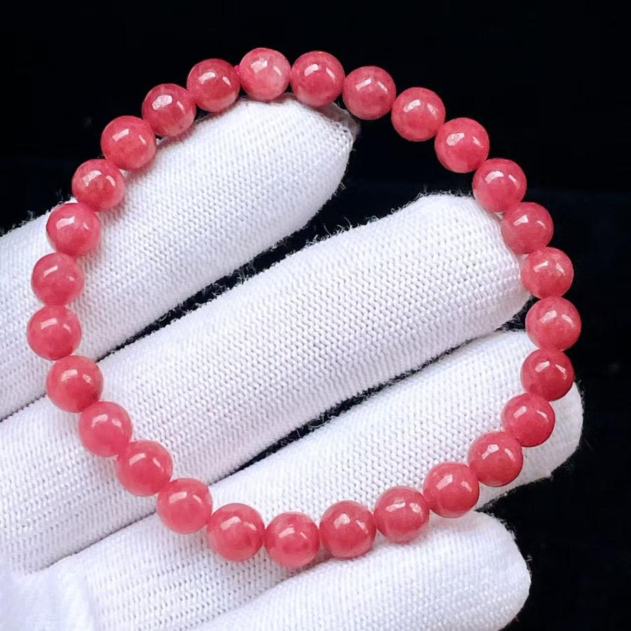 高品質　アメリカ産　ロードナイト　天然石　ブレスレット PROME 天然石 一点物 高品質・インペリアルロードナイト