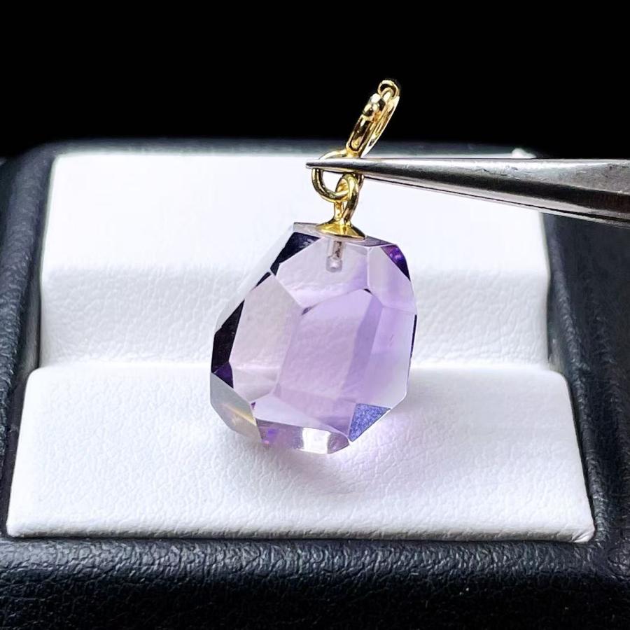 PROME 天然石 一点物・特別仕様品・アメジスト・ペンダントトップ 
