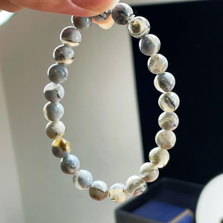 PROME 天然石 一点物 希少性 ブルーオパール ブレスレット NO.V4933