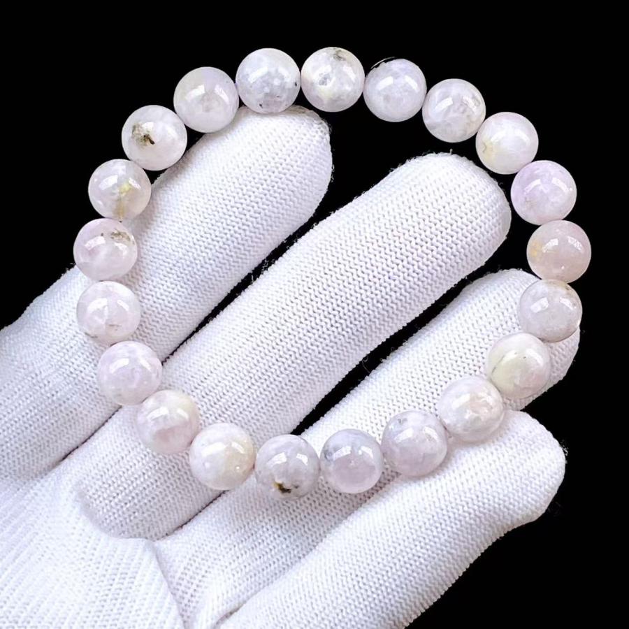 ピンクマイカブレス PROME 天然石 一点物 希少色・ピンクマイカ・ピンクマイカシリカ