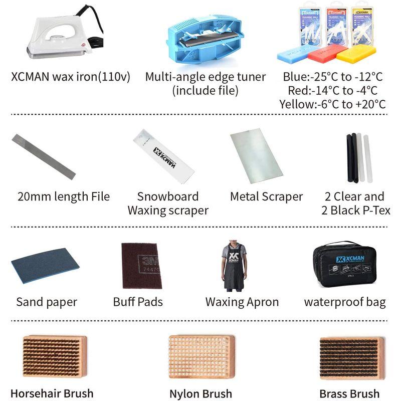 XCMAN スキー スノーボード用ワックス完全 チューニング工具キット ワクシングアイロン(Luxyry Version) スキー スノーボード用ワックス完全 チューニング工具キット ワクシングアイロン Luxyry Version