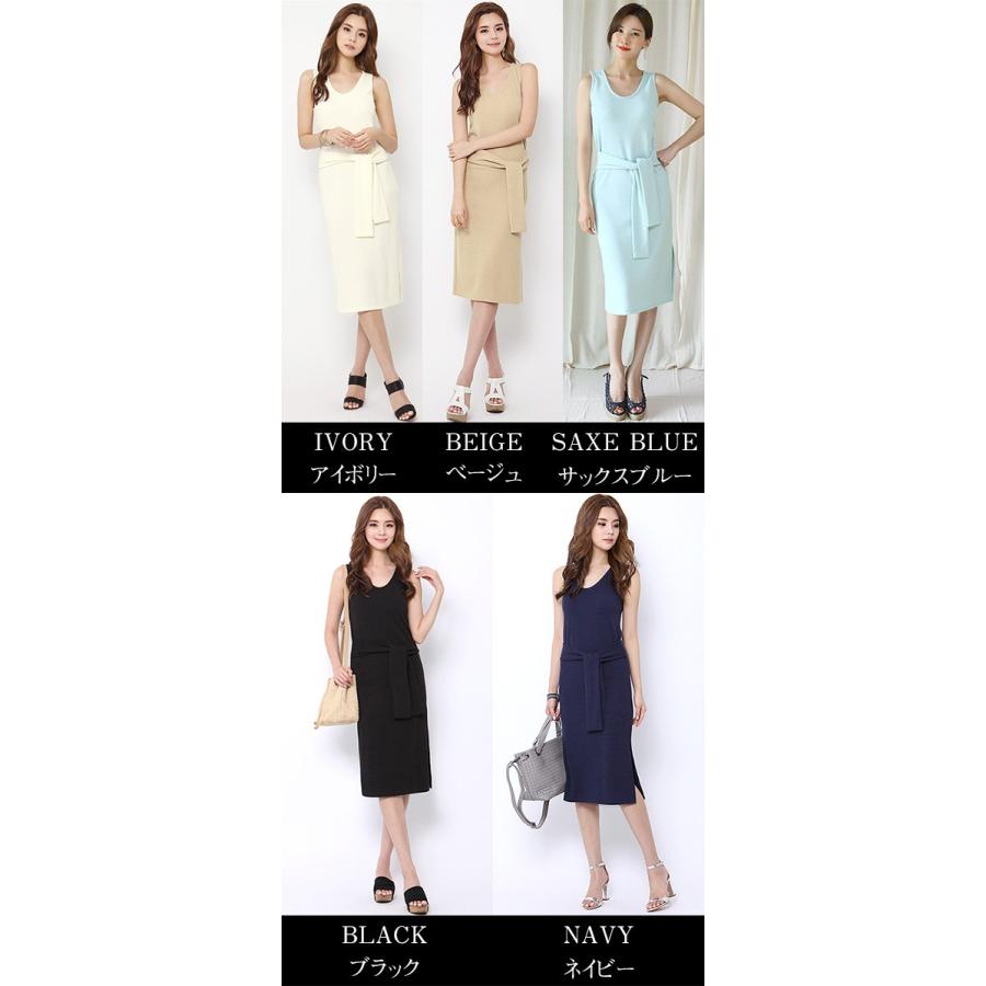 ワンピース レディース ｕネック ウエスト紐 サイドスリットワンピース 新色入荷 Kw1 Ji ジーナ ジュエリー 通販 Yahoo ショッピング