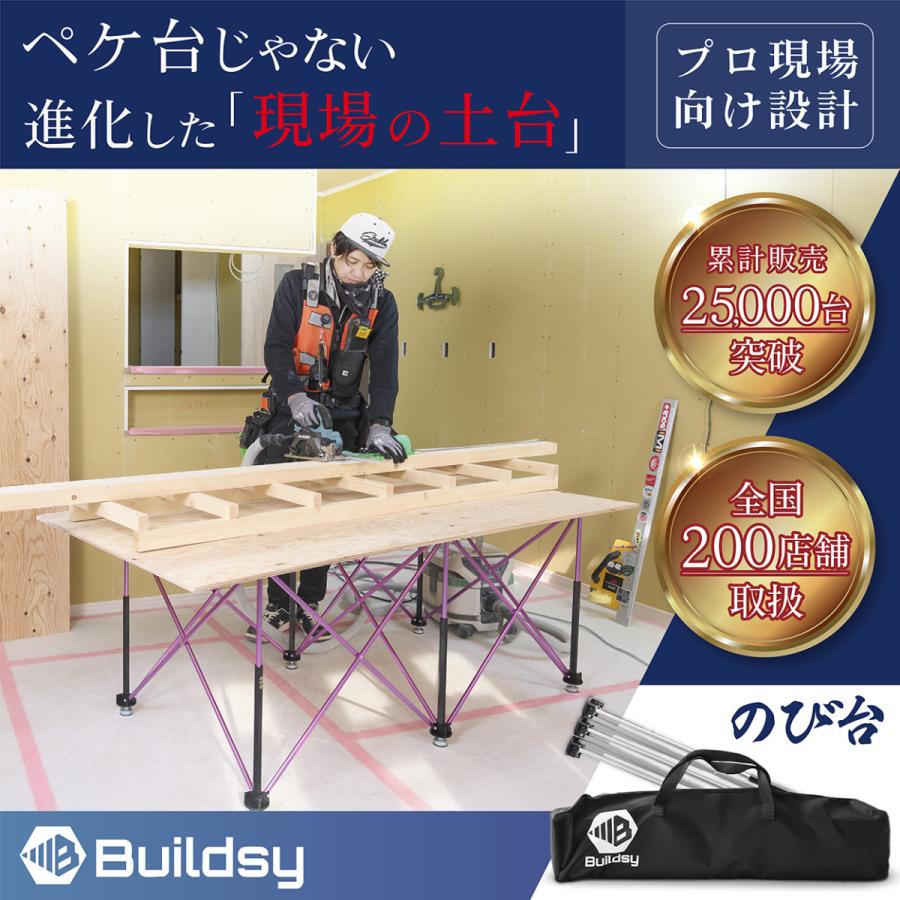 Buildsy のび台 作業台 W1400H650／W700H650 レッド／ブルー／グリーン