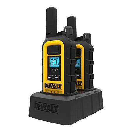 DEWALT DXFRS300 Watt Heavy Duty Walkie Talkies Waterproof, Shock Resistant, Long Range ＆ Rechargeable Two-Way Radio with VOX (2 Pack)