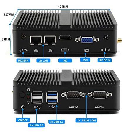 WEIDIAN Super Small PC Fanless Mini Computer Desktop PC Celeron