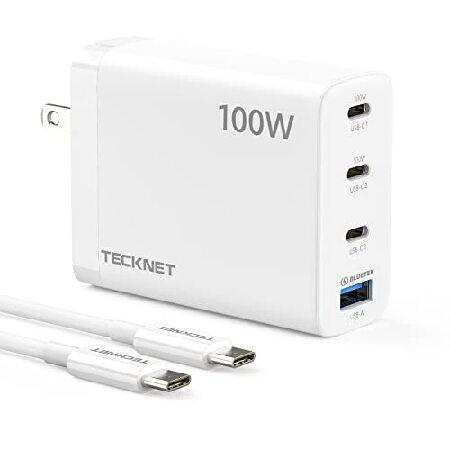 Tecknet USB 充電器 PD急速充電器 100W高出力 4ポート搭載