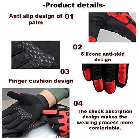ショッピング超特価 Motorcycle Gloves for Men Women， Full Touchscreen Warm Dirt Bike Gloves， Knuckle Full-Protection Motocross Gloves for Riding， Road Racing， Cycling， AT