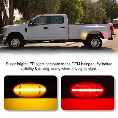 国内正規商品 SHINEFIT LED Dually Bed Fender Side Marker Lights Replacement for F250 F350 F450 F550 Super Duty 2011-2018， Smoke Lens