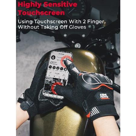 大阪売れ済 kemimoto Motorcycle Cycling Gloves for Men， Powersports Gloves with Touchscreen for Outdoor Work Sports Motorcycle Cycling Motorcross Motorbike Racing