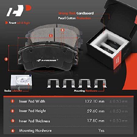 新品/取寄品 A-Premium 11.10インチ (282mm) フロントベント付きディスクブレーキローター + セラミックパッドキット マツダモデル6 2003 2004 2005 6ピースセット