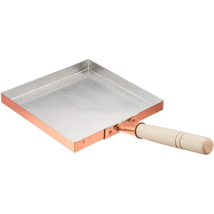 丸新銅器 銅玉子焼器 関東型15cm 卵焼き 純銅製 フライパン : 家具の