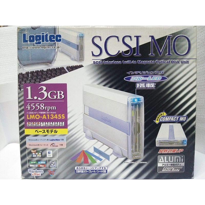 新品 送料無料 Logitec LMO-A1354S Ultra MOドライブ SCSI外付型 1.3GB アルミボディ一体型 外付けハードディスク、 ドライブ