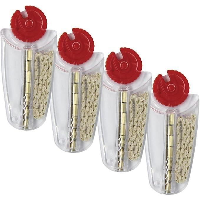 (4個セット) フリントストーン 着火石(7粒)・交換用ウィック 替芯(1本) オイルライター用ケース入り ジッポ互換用フリント ウィック | 