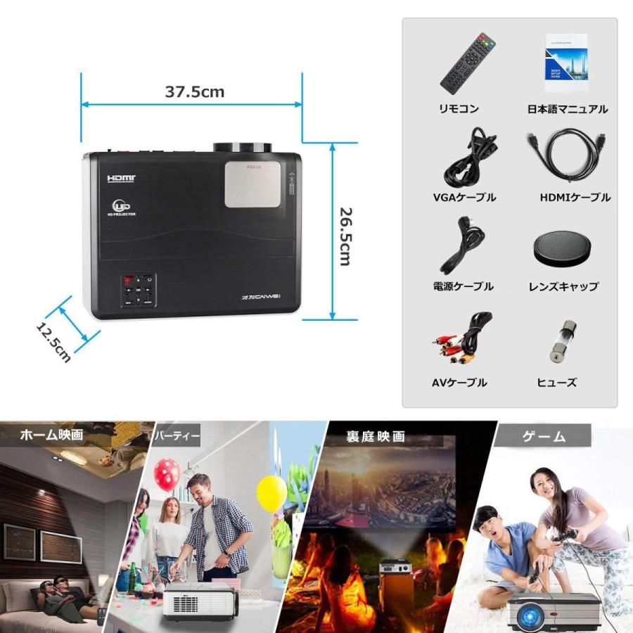 Wxga Hd Led Wifi プロジェクター ワイヤレスandroid6 0 Bluetooth 40ルーメン1080p ホームシア Dotpanj Tj